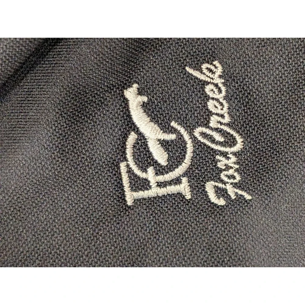 FootJoy Golf Polo Shirt Mens XL Fox Creek Logo Black Performance Athletic - Picture 5 of 7